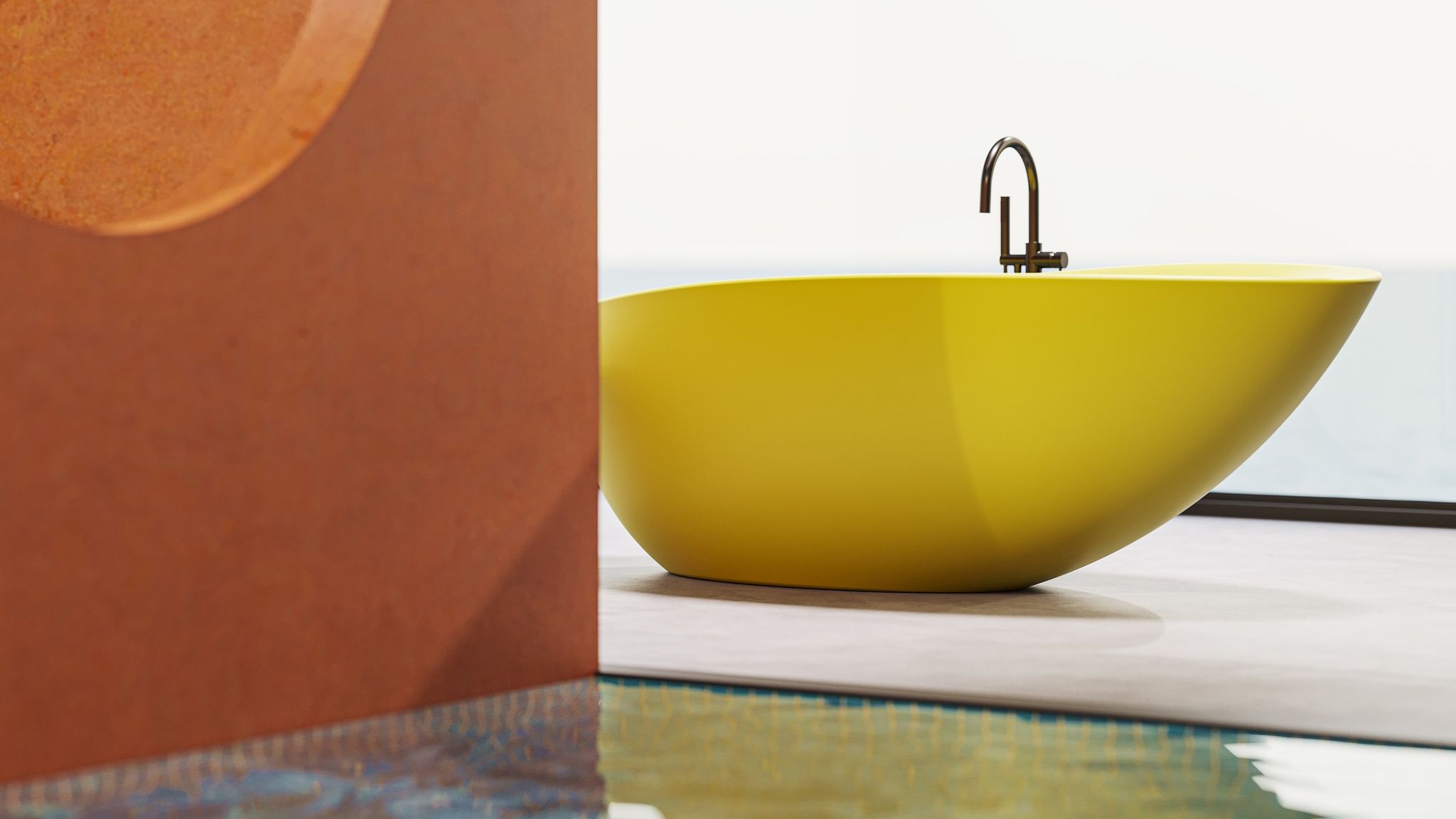 Bồn tắm bằng mineral glass composite Mia Aurora