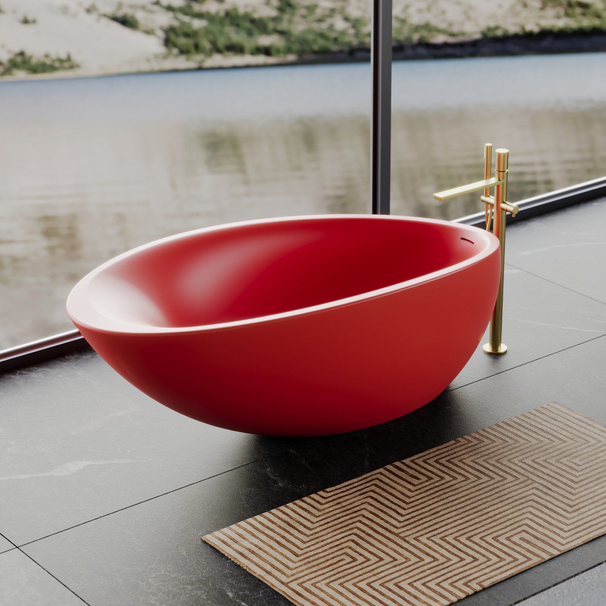 Bồn tắm bằng mineral glass composite Mia Rose