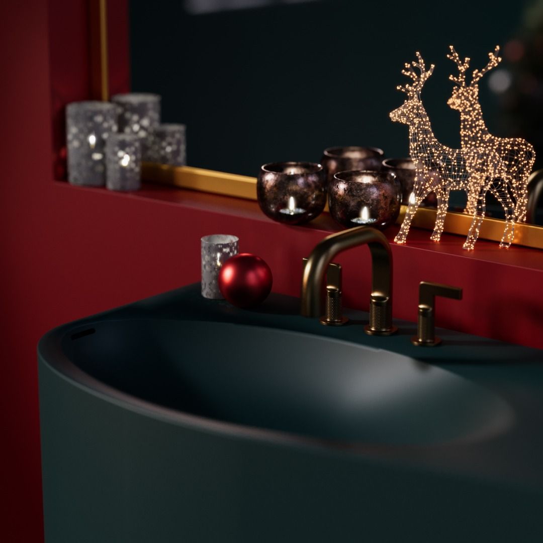 Chậu lavabo treo tường mineral glass composite Mia Storm