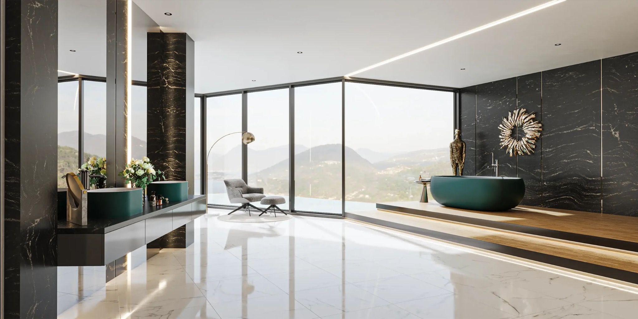 Bồn tắm bằng mineral glass composite Mason Storm