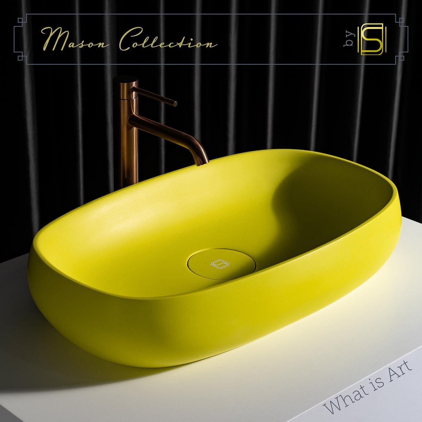 Chậu lavabo để bàn mineral glass composite Mason Aurora