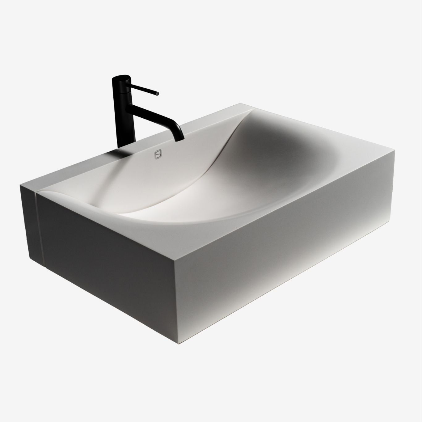 Chậu lavabo để bàn mineral glass composite Marea Cotton