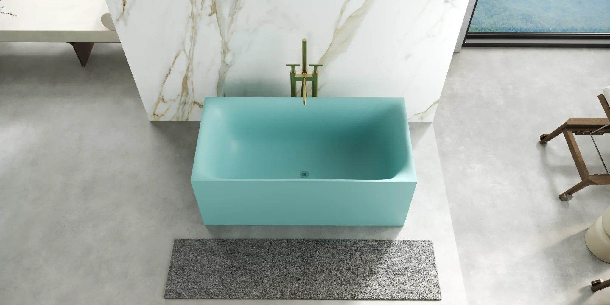 Bồn tắm bằng mineral glass composite Noble Celeste