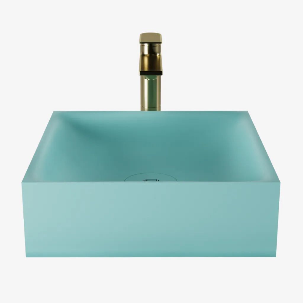 Chậu lavabo để bàn mineral glass composite Noble Aquamarine