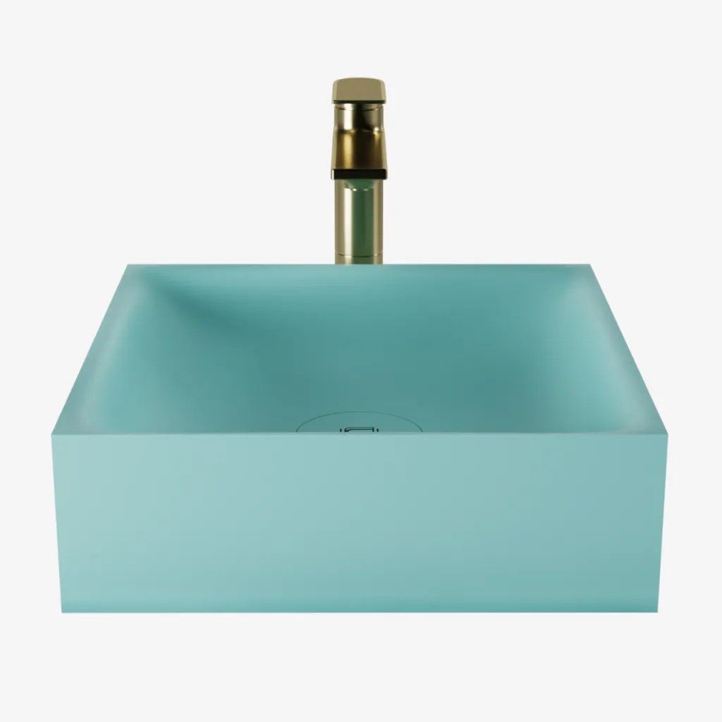 Chậu lavabo để bàn mineral glass composite Noble Aquamarine