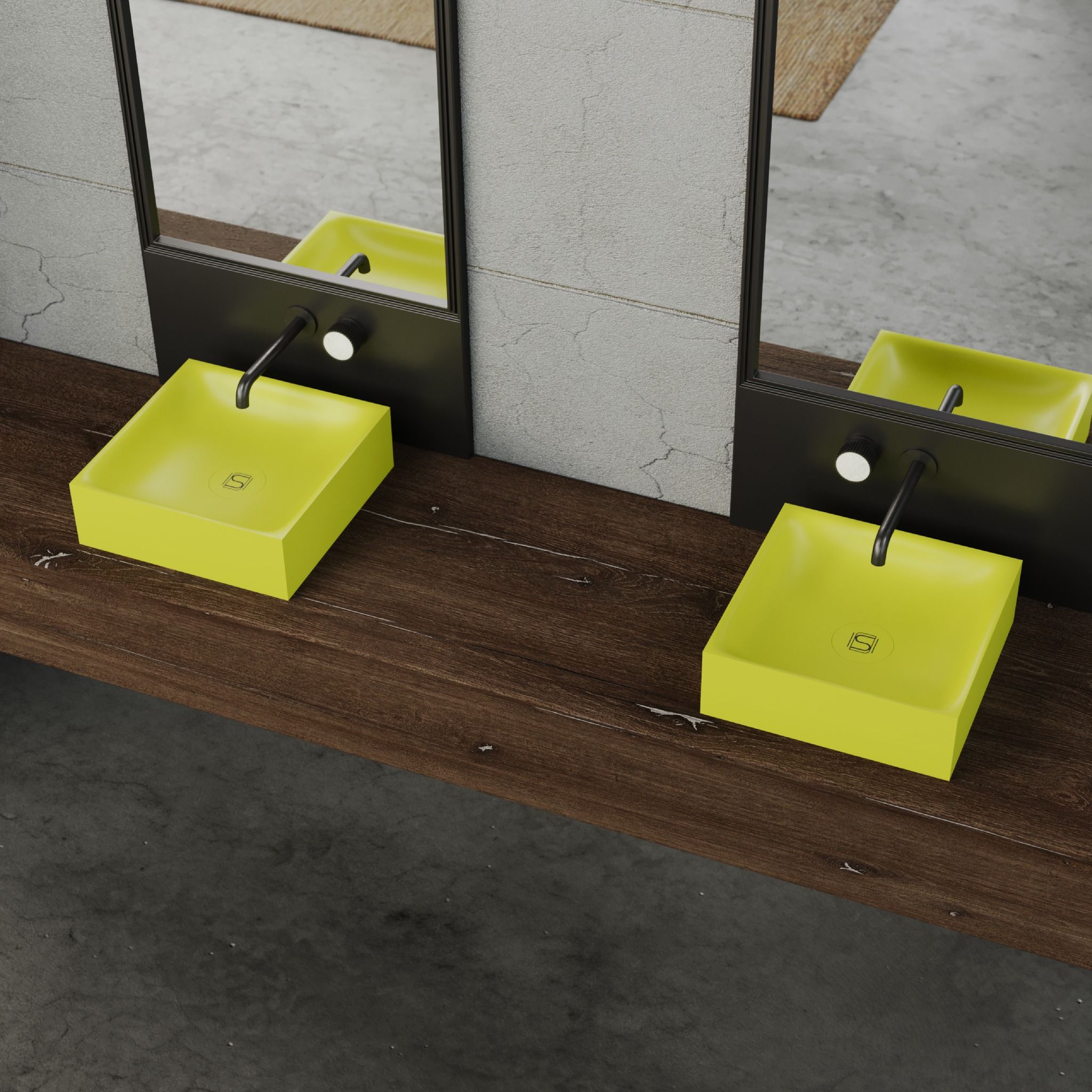 Chậu lavabo để bàn mineral glass composite Noble Aurora