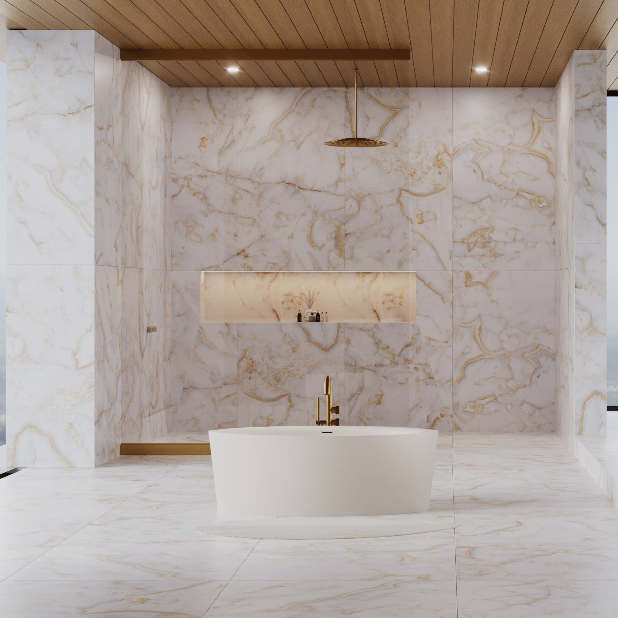 Bồn tắm bằng mineral glass composite Olivia Cotton