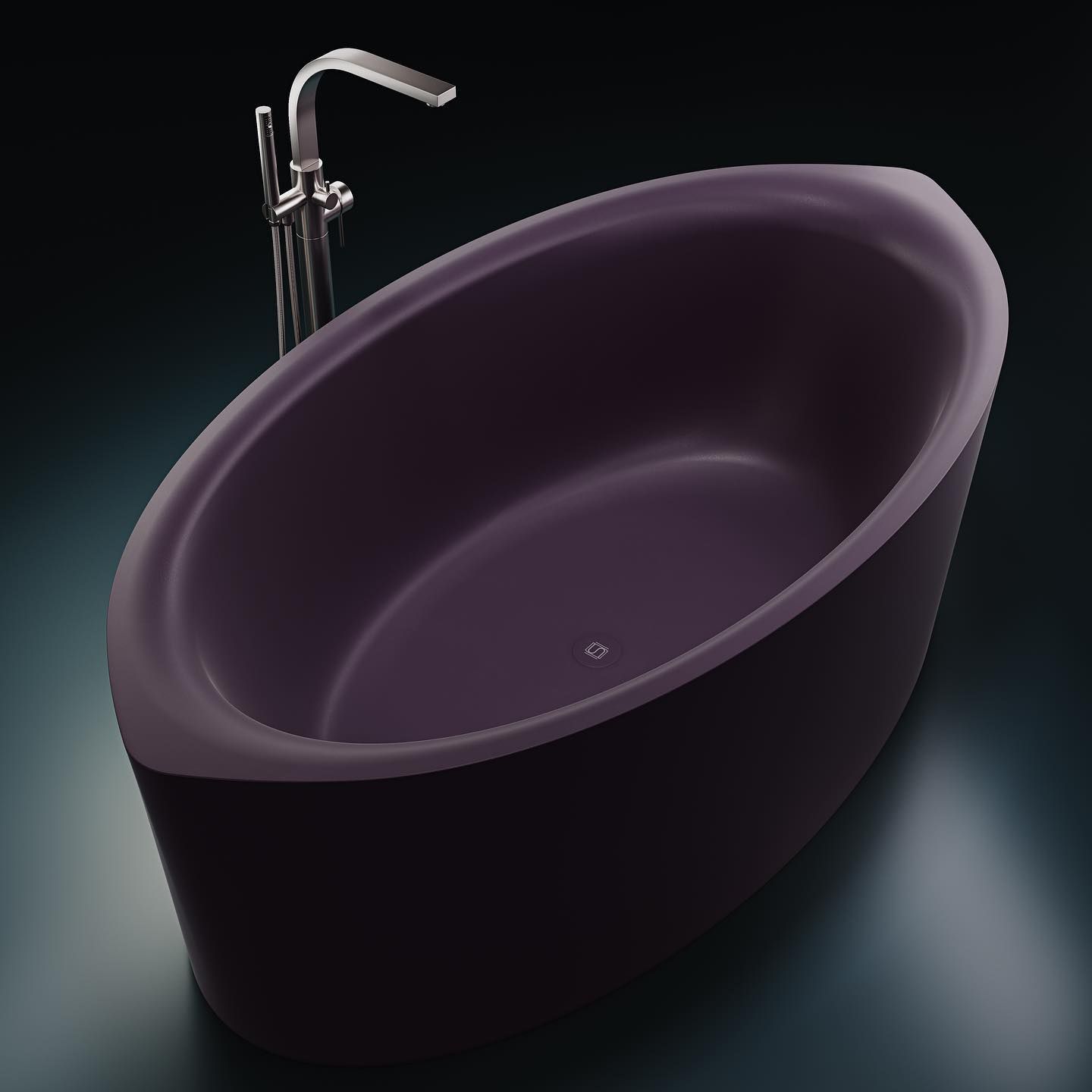 Bồn tắm bằng mineral glass composite Olivia Nebula