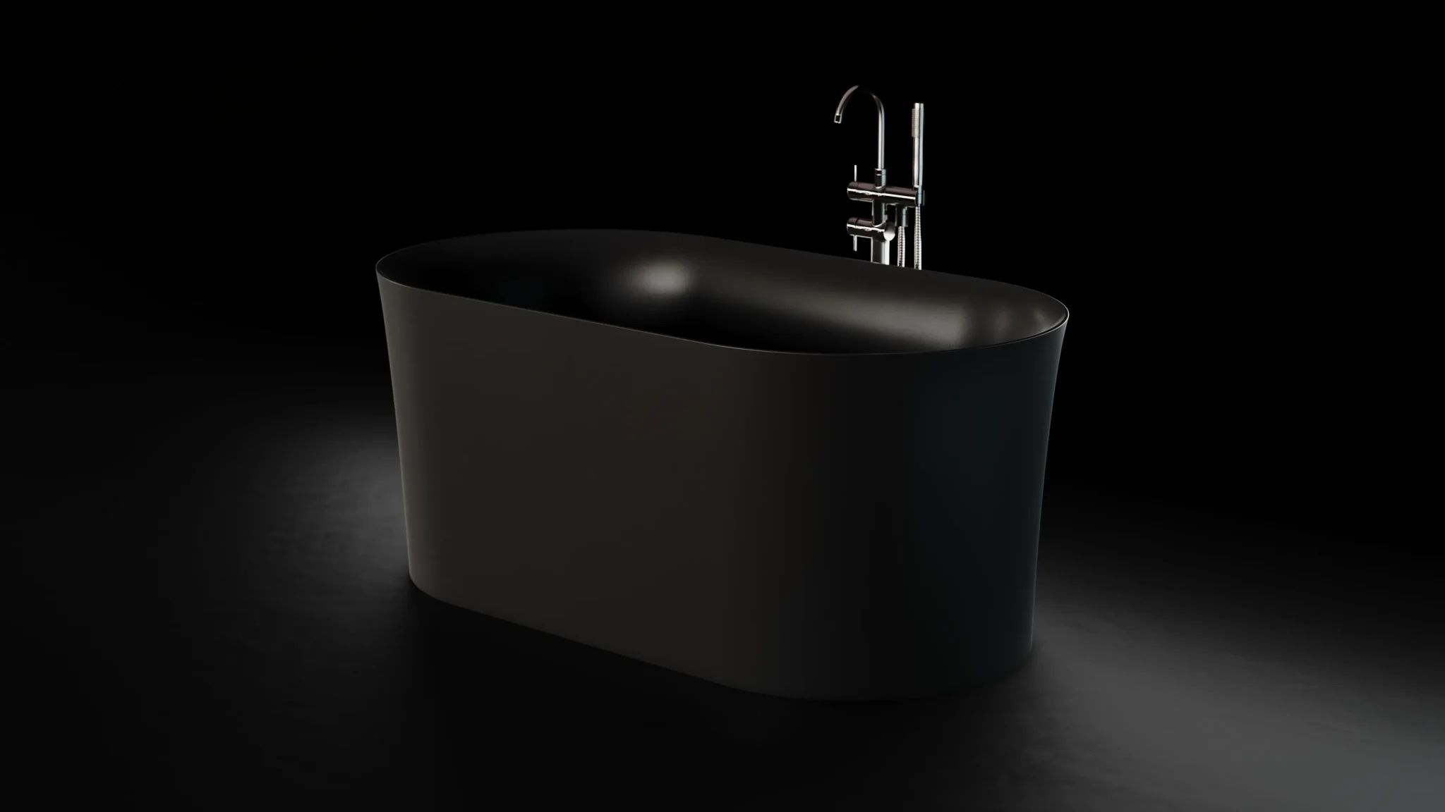Bồn tắm bằng mineral glass composite Phoenyx Shadow