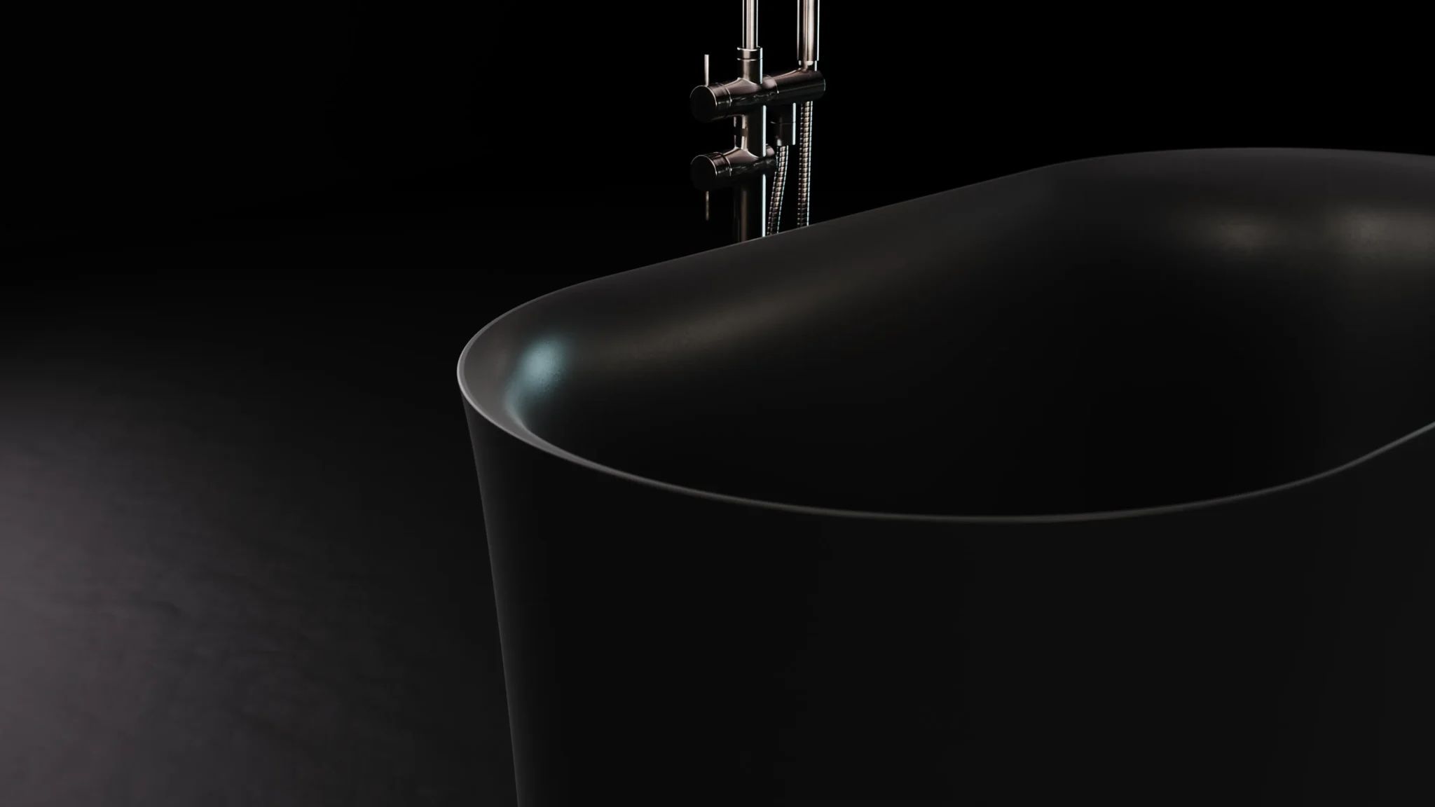 Bồn tắm bằng mineral glass composite Phoenyx Shadow