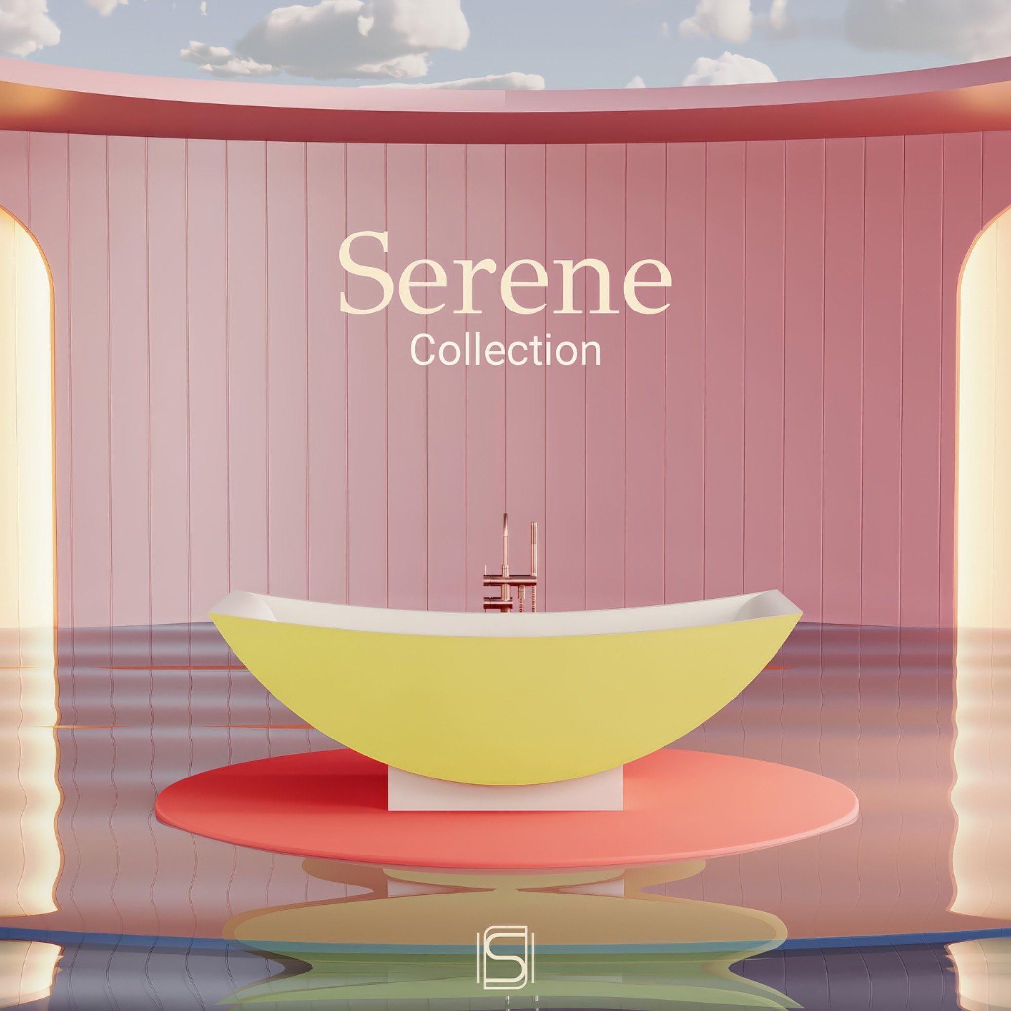 Bồn tắm bằng mineral glass composite Serene Aurora - Cotton