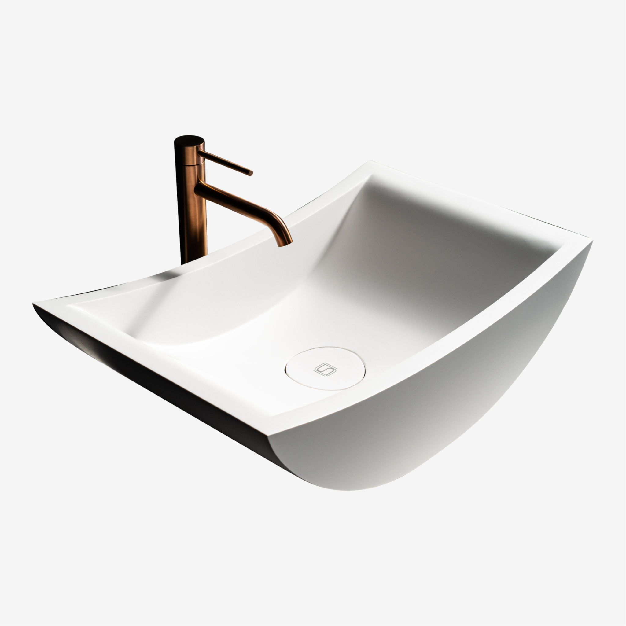 Chậu lavabo để bàn mineral glass composite Serene Cotton
