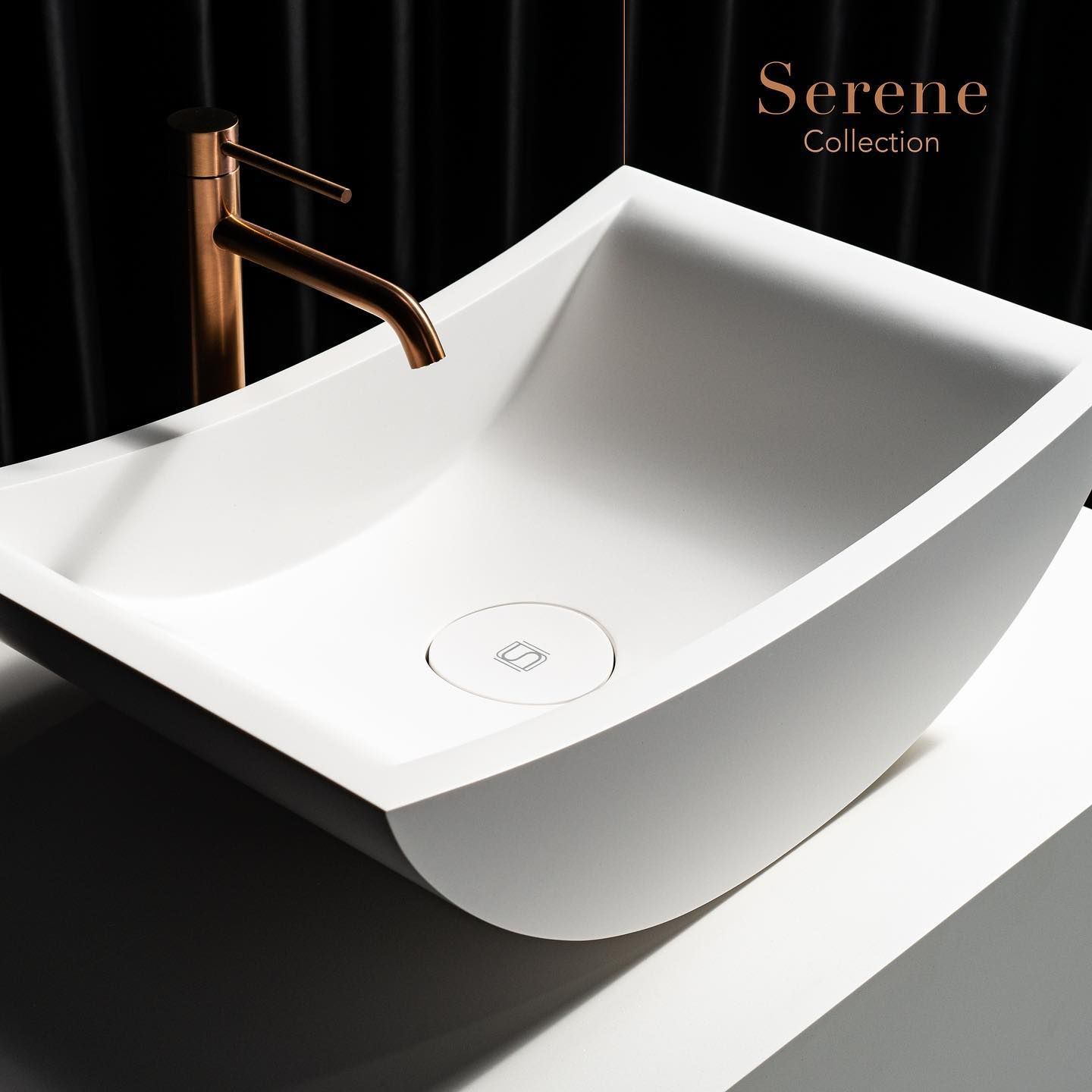 Chậu lavabo để bàn mineral glass composite Serene Cotton