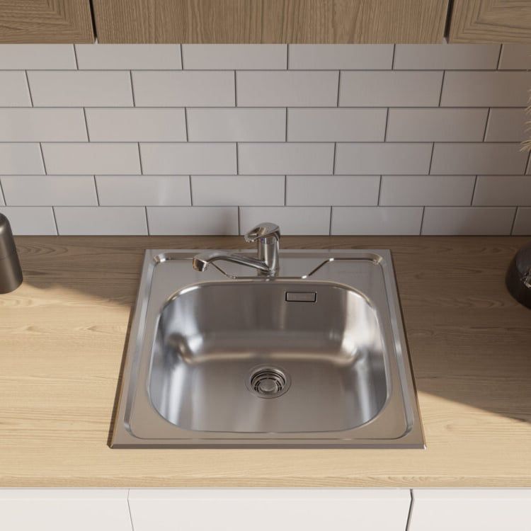Chậu rửa chén bát stainless steel 1 hố SRU50