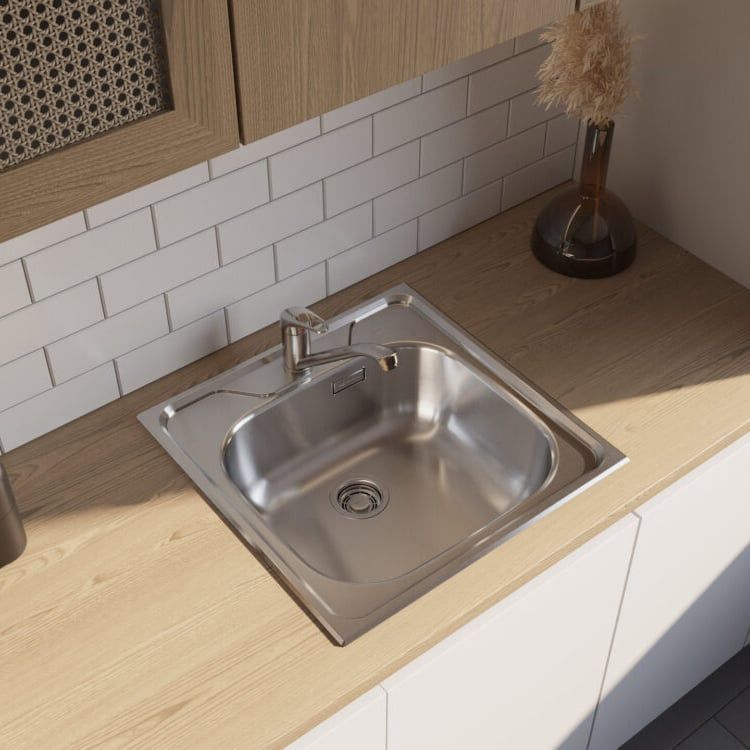 Chậu rửa chén bát stainless steel 1 hố SRU50
