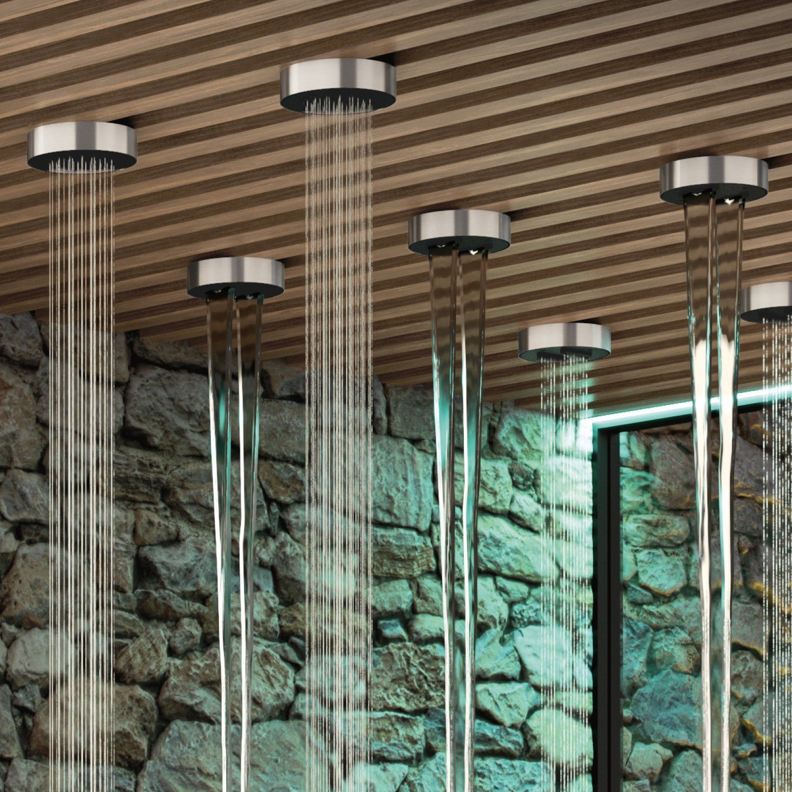 Bát sen âm trần Ø200 mm 01 chức năng phong cách spa Radomonte Wellness stainless steel - SSN3