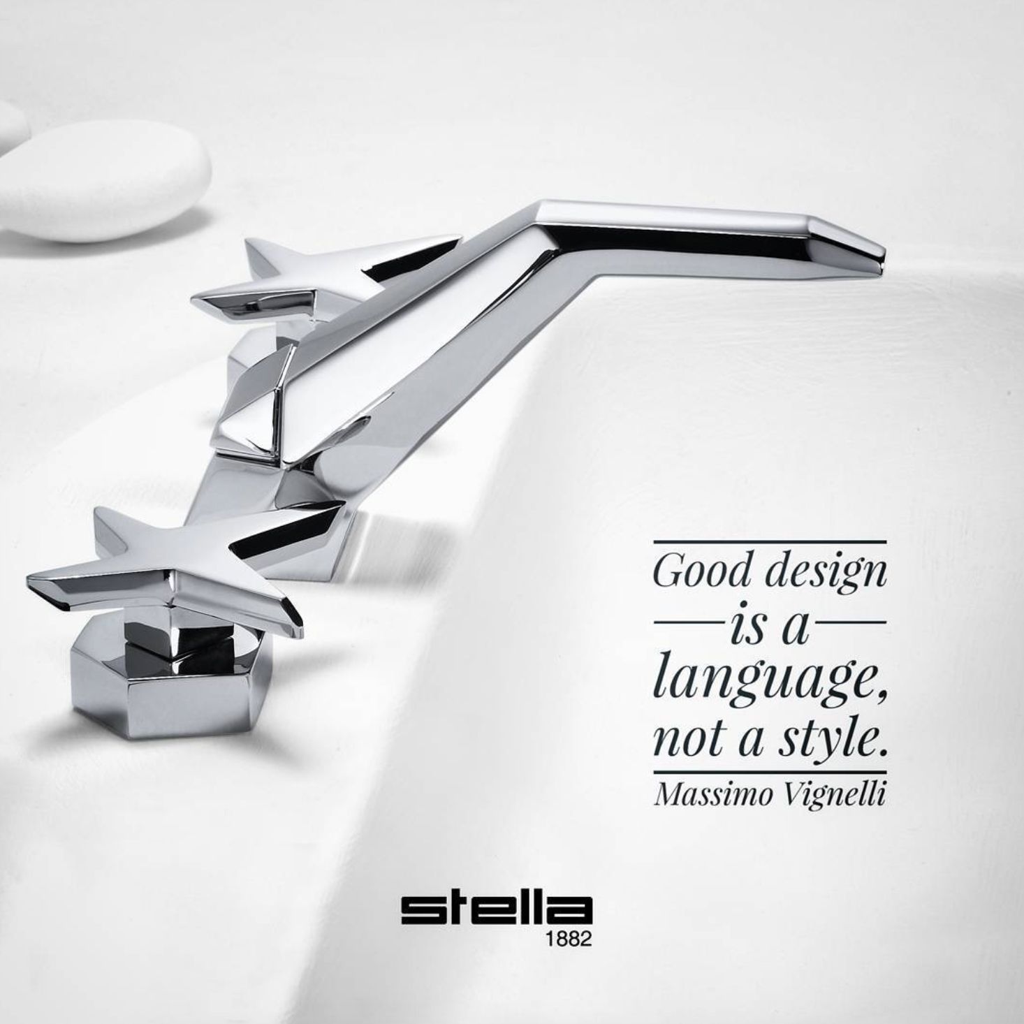 Vòi chậu lavabo 3 lỗ bằng đồng Stella - 3224