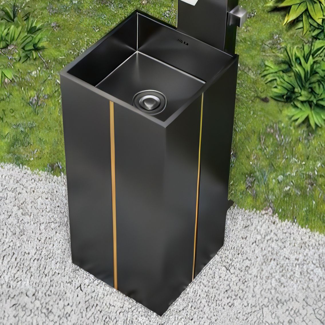 Chậu lavabo chân dài SS304 - ST002