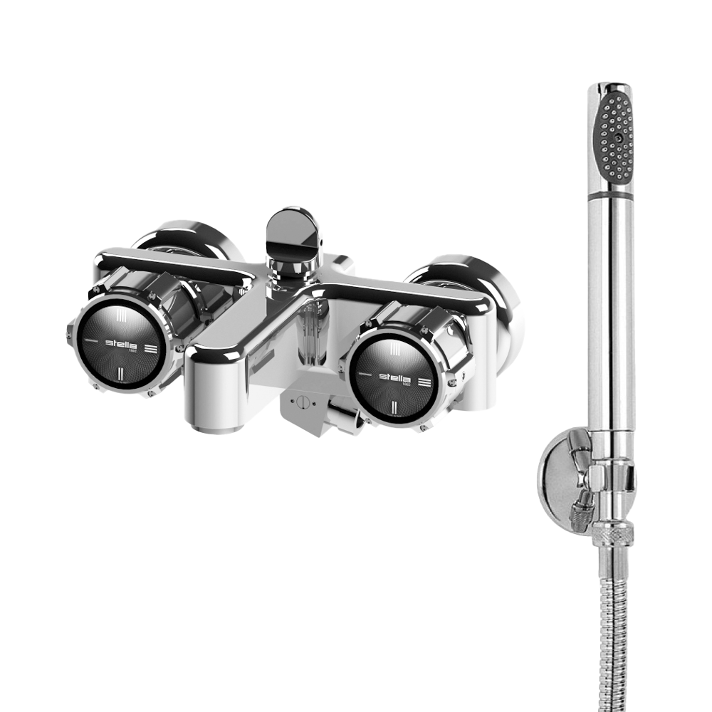 Vòi bồn tắm gắn tường có vòi sen cầm tay bằng đồng Timeaster - 3267-65R