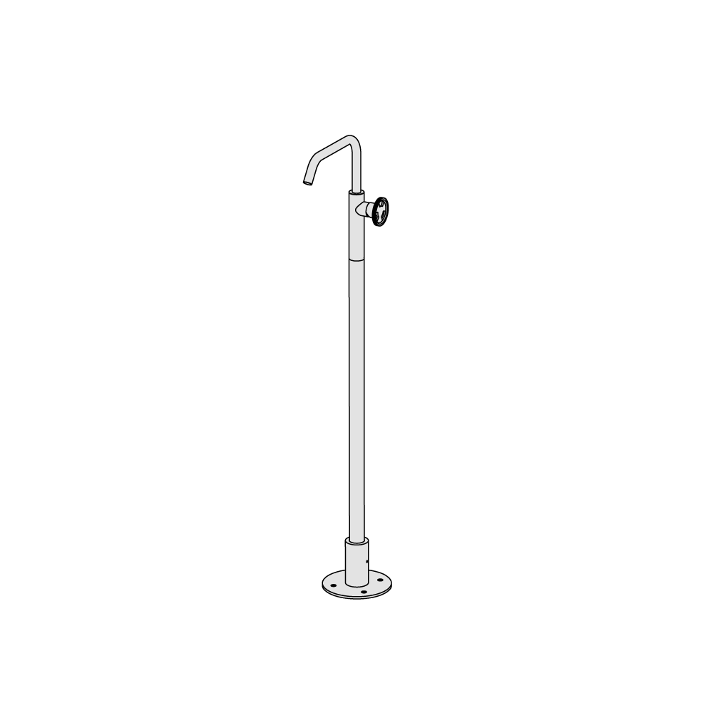 Vòi chậu lavabo chân dài gắn sàn cao 1000mm bằng đồng Tibò - TIB19M