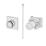  Vòi chậu lavabo âm trần bằng đồng Tibò - TIB21-TIB26 