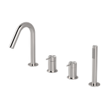 Vòi bồn tắm 4 lỗ có vòi sen cầm tay bằng stainless steel Toki - TKI16 