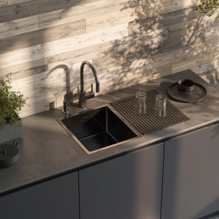 Chậu rửa chén bát stainless steel 1 hố TKI38
