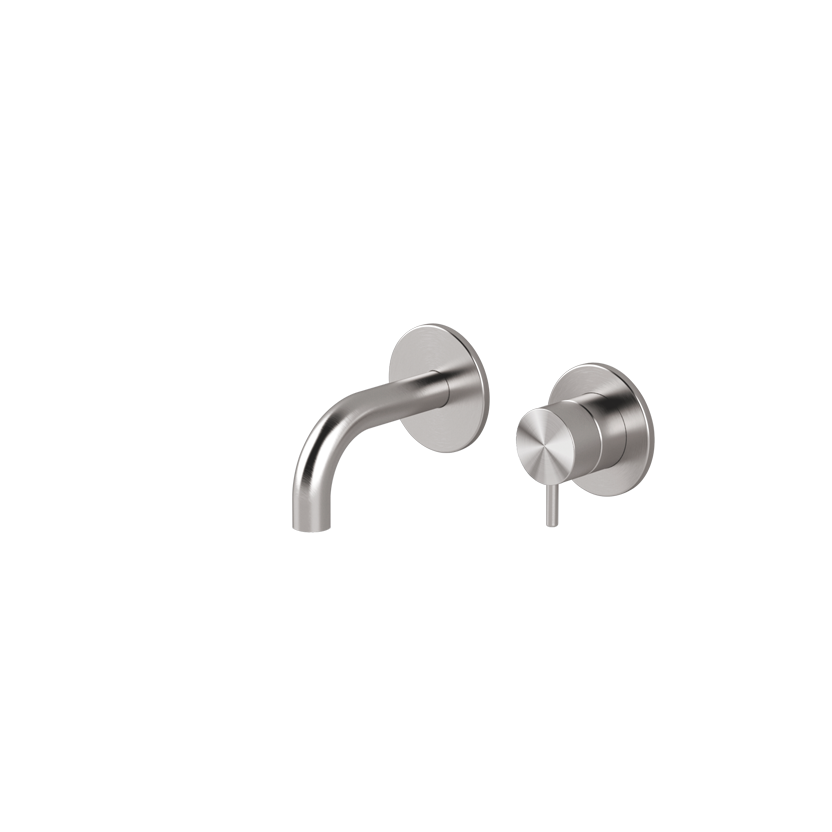 Vòi chậu lavabo gắn tường 2 lỗ dài 100mm bằng stainless steel Toki - TKN17