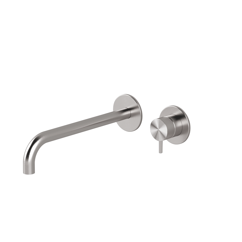 Vòi chậu lavabo gắn tường 2 lỗ dài 250mm bằng stainless steel Toki - TKN19
