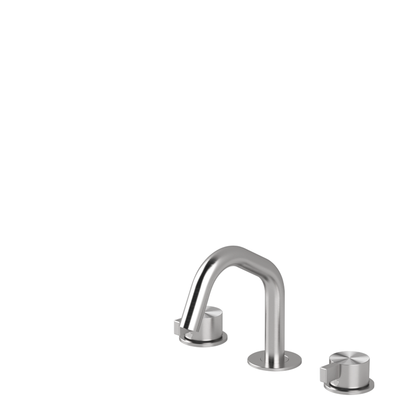 Vòi chậu lavabo xoay 3 lỗ cao 140mm bằng stainless steel Toox - TQN23