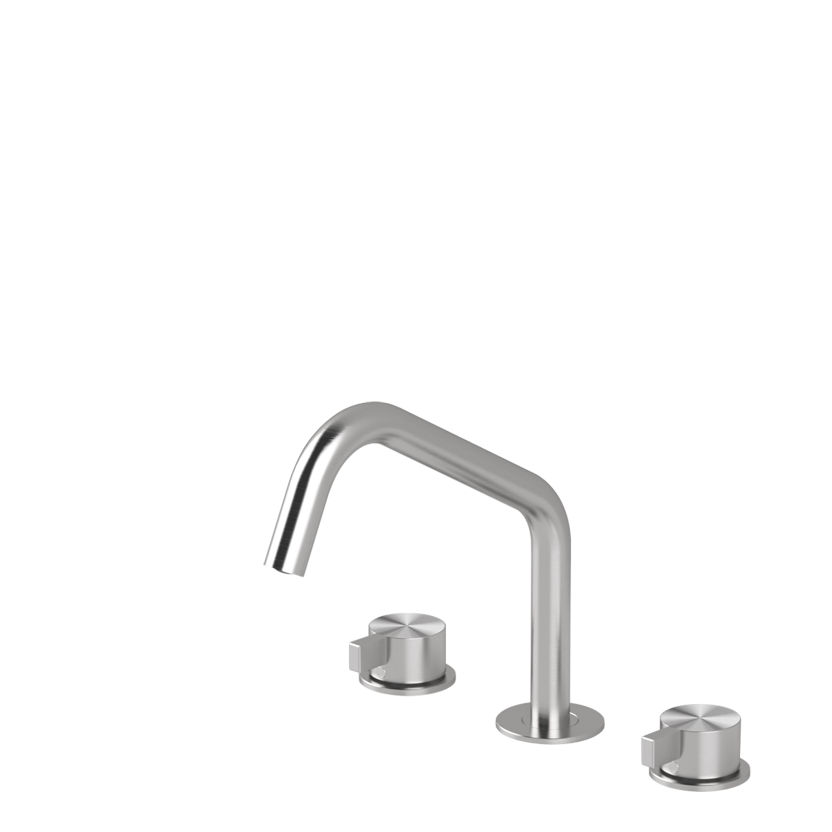 Vòi chậu lavabo xoay 3 lỗ cao 200mm bằng stainless steel Toox - TQN24