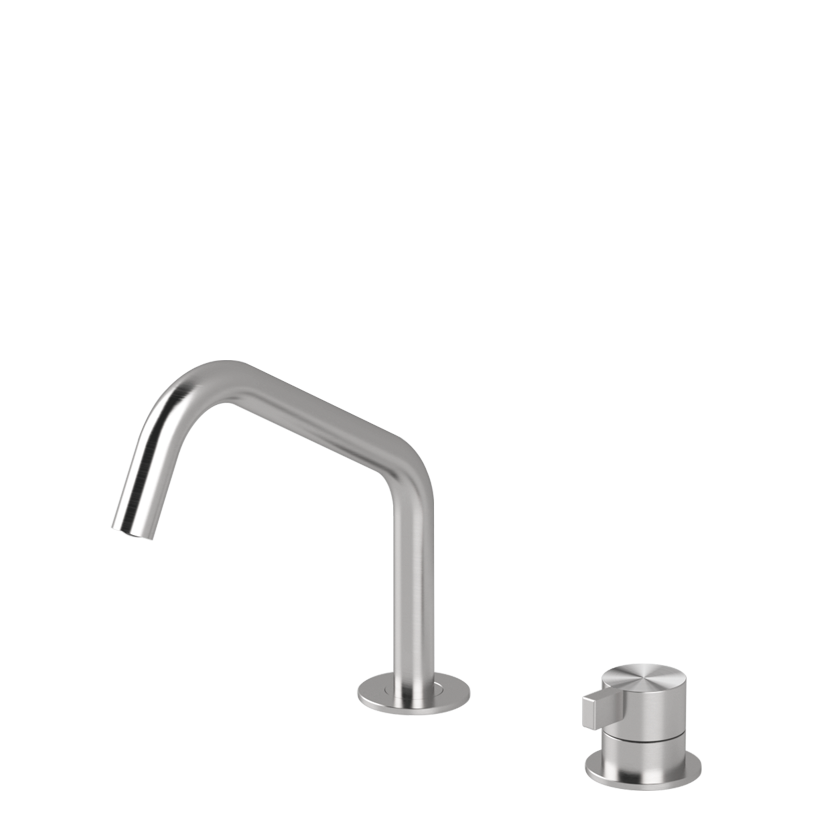 Vòi chậu lavabo xoay 2 lỗ cao 200mm bằng stainless steel Toox - TQN31