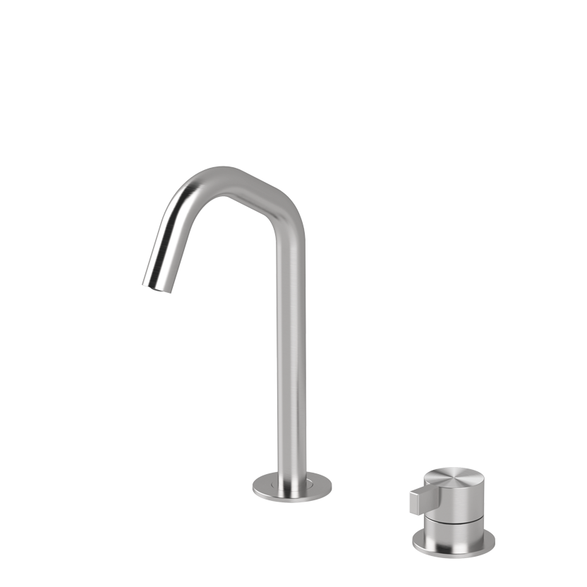  Vòi chậu lavabo xoay 2 lỗ cao 240mm bằng stainless steel Toox - TQN34 