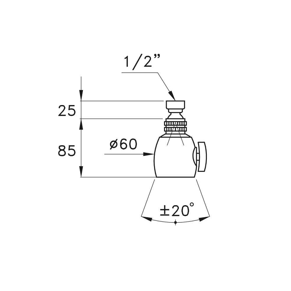 Shower Kit - Bát sen 2 chế độ cổ điển bằng đồng Italica - 313A