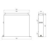  Vòi bồn tắm 4 lỗ có vòi sen cầm tay gắn thành dài 150mm bằng đồng bằng đồng Hugò - B4H2 