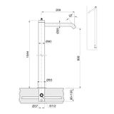  Vòi chậu rửa mặt chân dài Volante stainless steel - VOX4938SSZ 