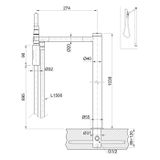  Vòi bồn tắm gắn sàn Volante stainless steel - VOX4940AZ 