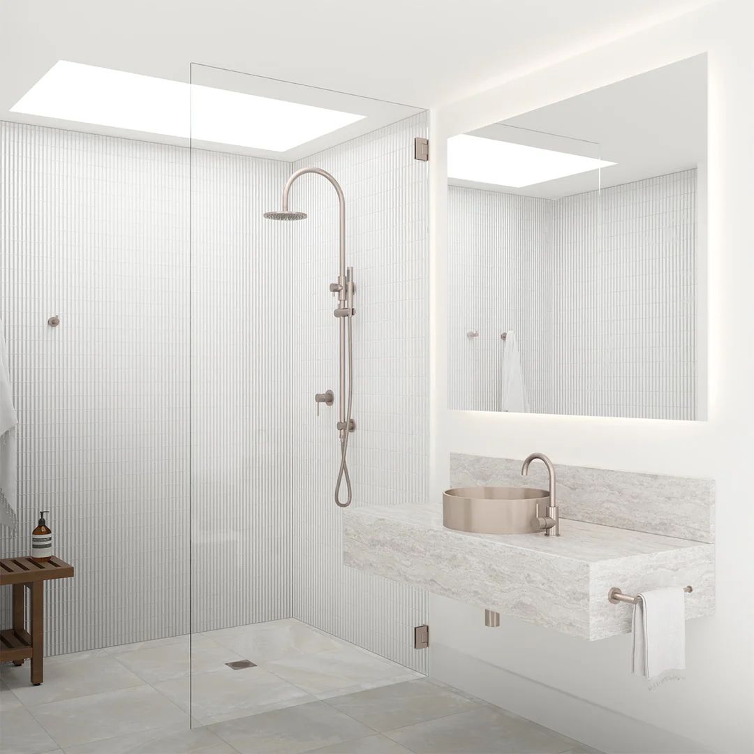 Sen cây gắn tường bát sen 200/300mm bằng đồng MChampagne