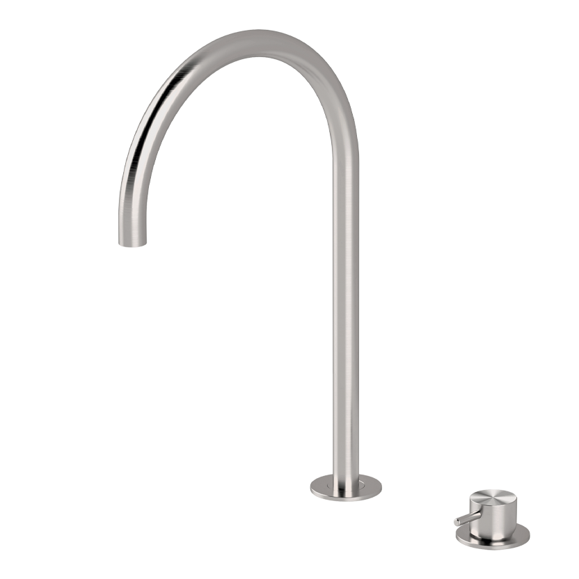  Vòi chậu lavabo xoay 2 lỗ cao 380mm bằng stainless steel Zero - ZER34 