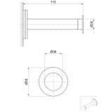  Móc treo giấy vệ sinh không nắp chụp Volante stainless steel - ZEXACC2 