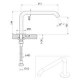  Vòi chậu rửa mặt Volante stainless steel - ZEXCAN13-VOX1910NAZ 