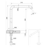  Vòi chậu rửa mặt Volante stainless steel - ZEXCAN28-VOX1910NAZ 