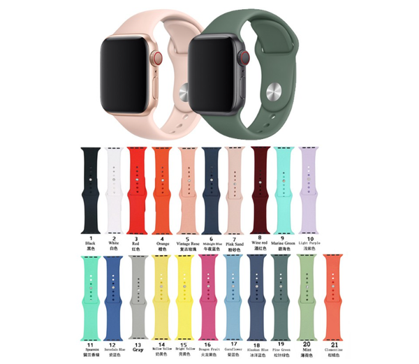 Dây đeo Silicon 1 nút gài cho Apple Watch