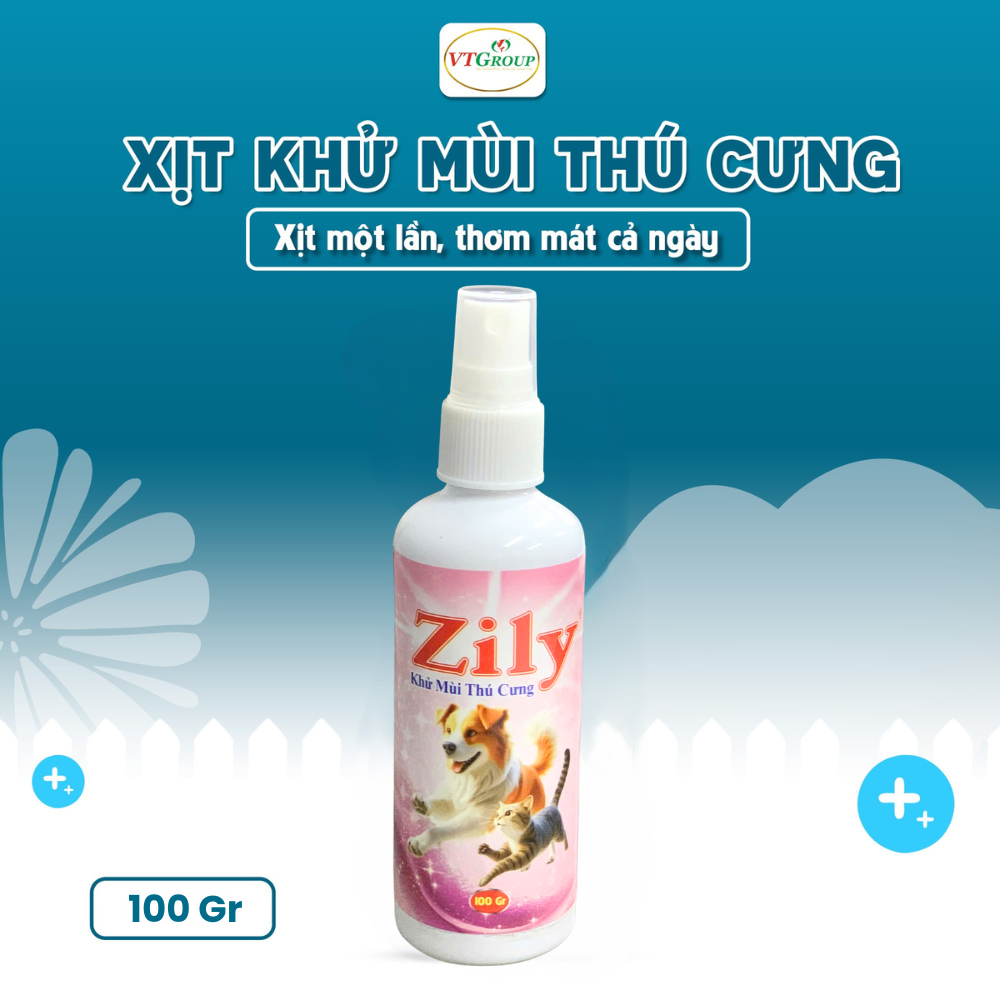 Xịt Khử Mùi Thú Cưng Zily 100g