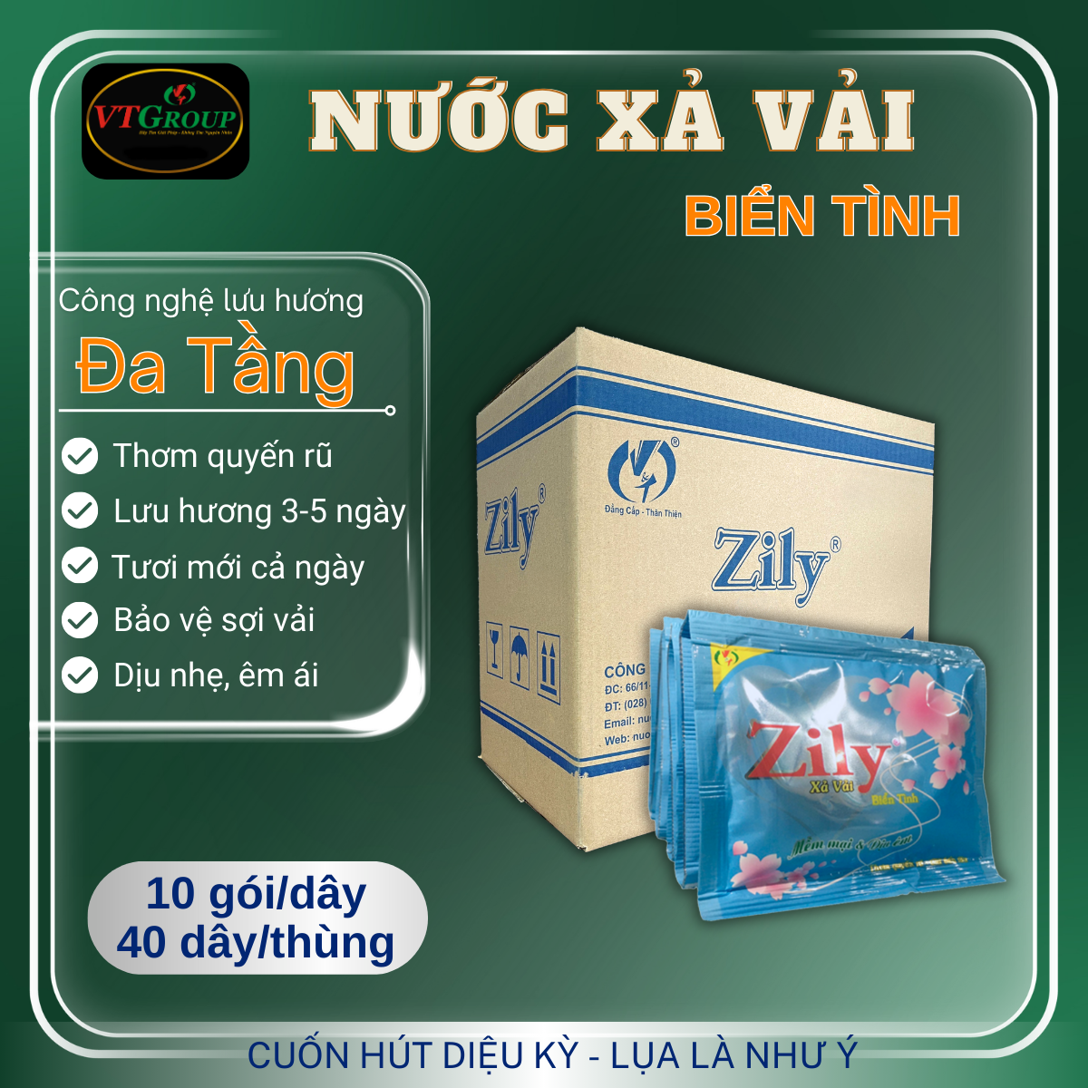 Nước Xả Vải Zily - 40 Dây / Thùng