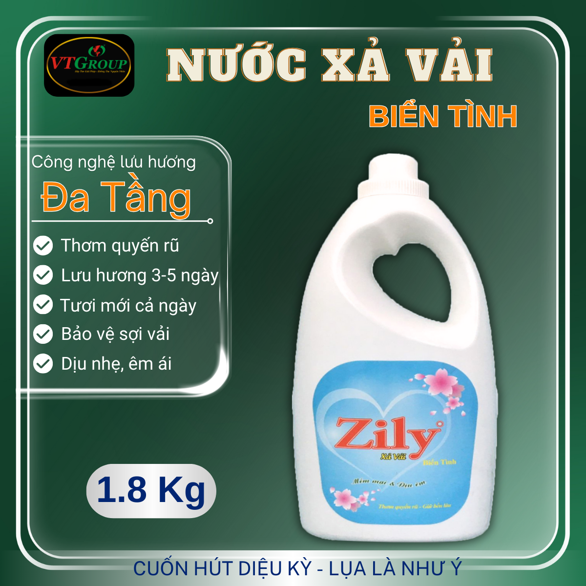 Khuyến Mãi Nước Xả Vải Zily 1.8kg