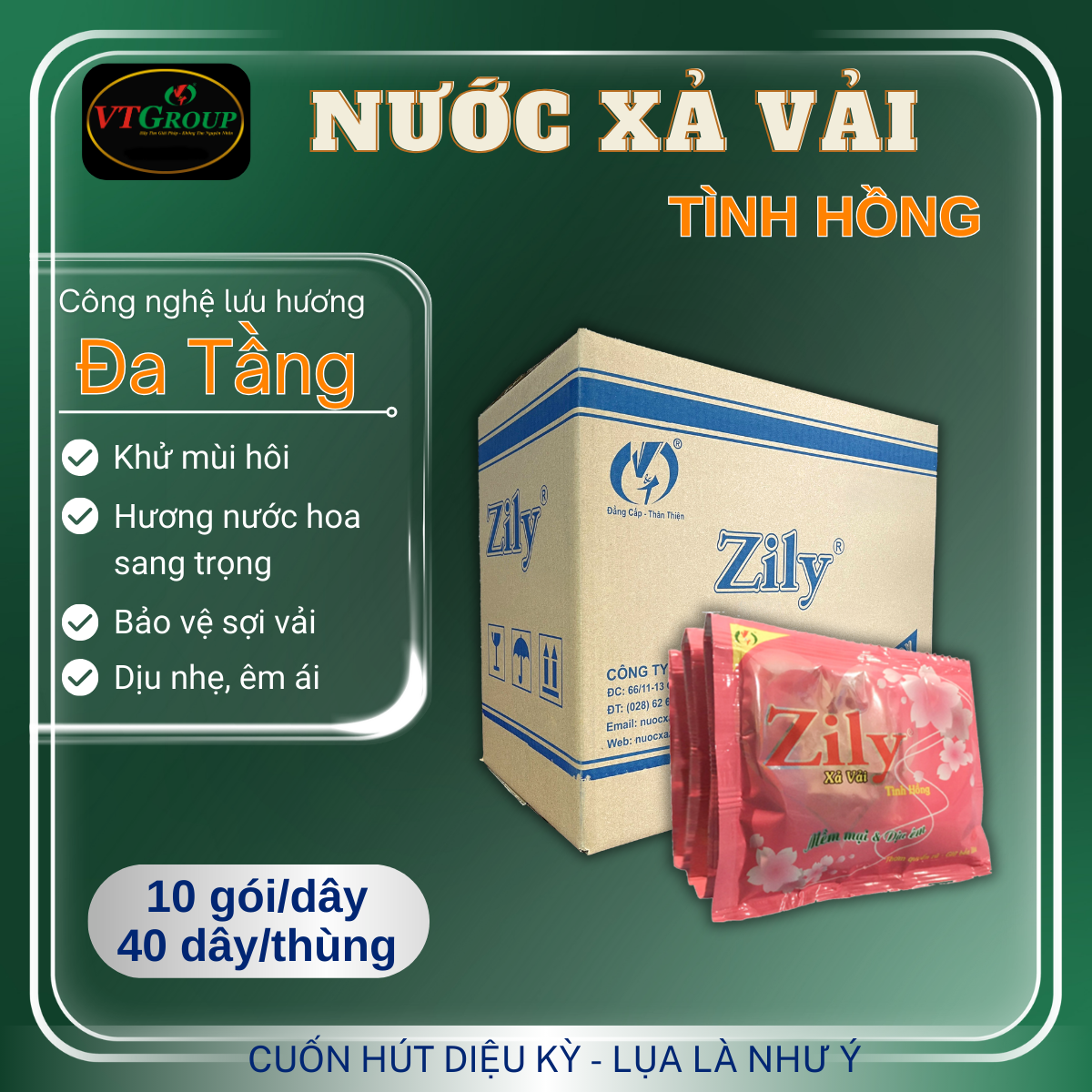 Nước Xả Vải Zily - 40 Dây / Thùng