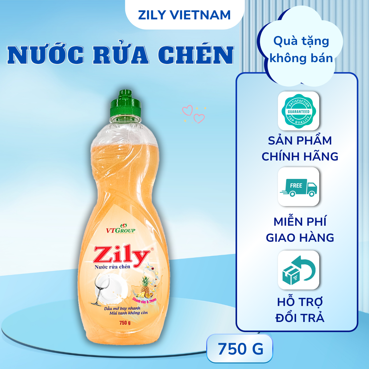 Khuyến Mãi Nước Rửa Chén Zily 750g