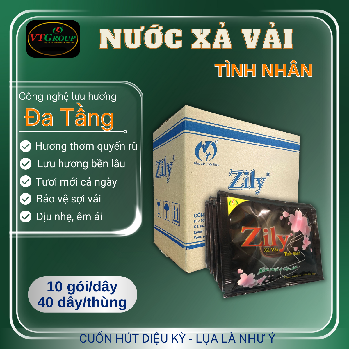 Nước Xả Vải Zily - 40 Dây / Thùng