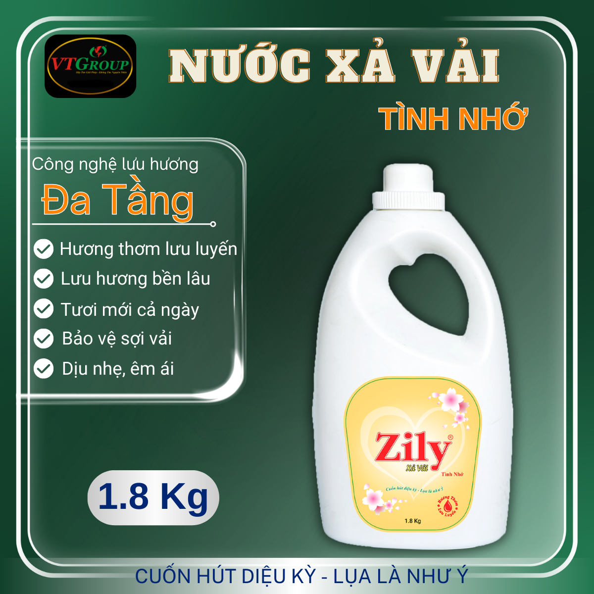 Khuyến Mãi Nước Xả Vải Zily 1.8kg